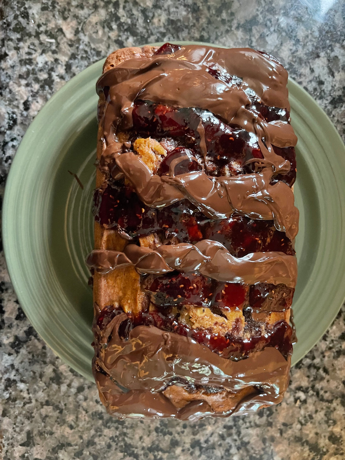Dark Chocolate Raspberry Banana Bread