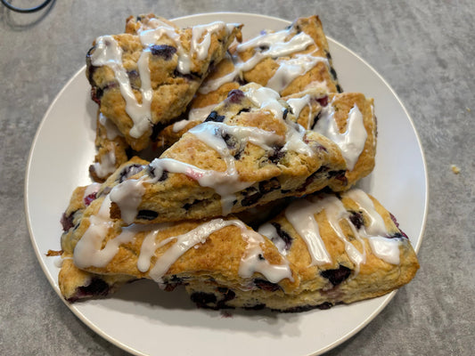 🫐 Maple-Sweetened Blueberry Lemon Scones (Better Than Your Coffee Shop!)