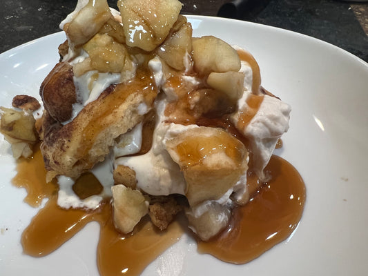 Maple Custard Cinnamon Roll French Toast