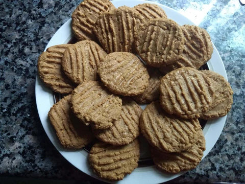 Maple gluten-free peanut butter cookies (flourless, dairy-free)
