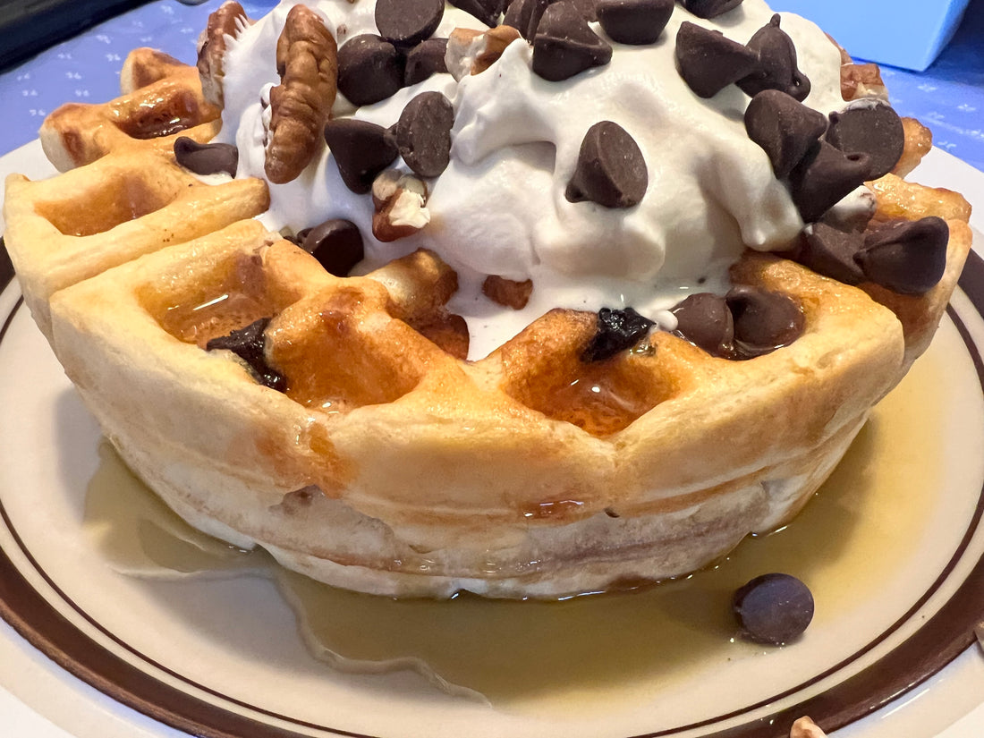 Chocolate Chip-Pecan Buttermilk Waffles