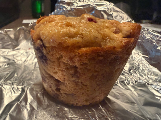 Protein-Packed Blueberry Cranberry Cottage Cheese Maple Muffins