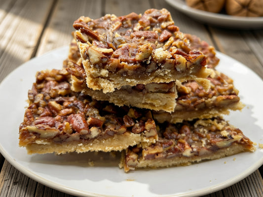 Maple Pecan Bars with Oat Shortbread Crust