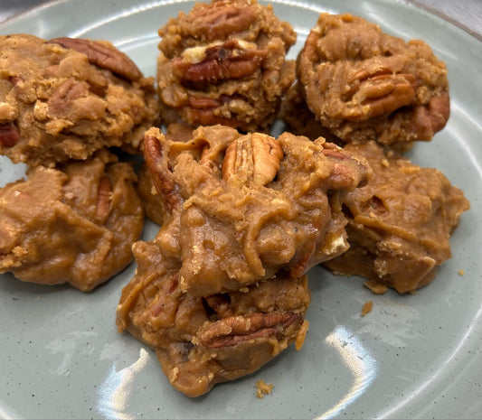 Peanut Butter Pecan Pralines (With Maple Sugar)
