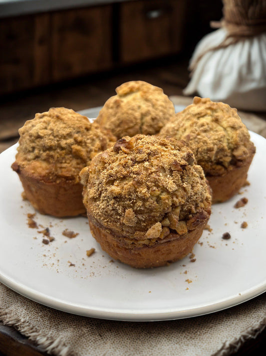 Apple Cinnamon Muffins with Maple Walnut Crumb Topping
