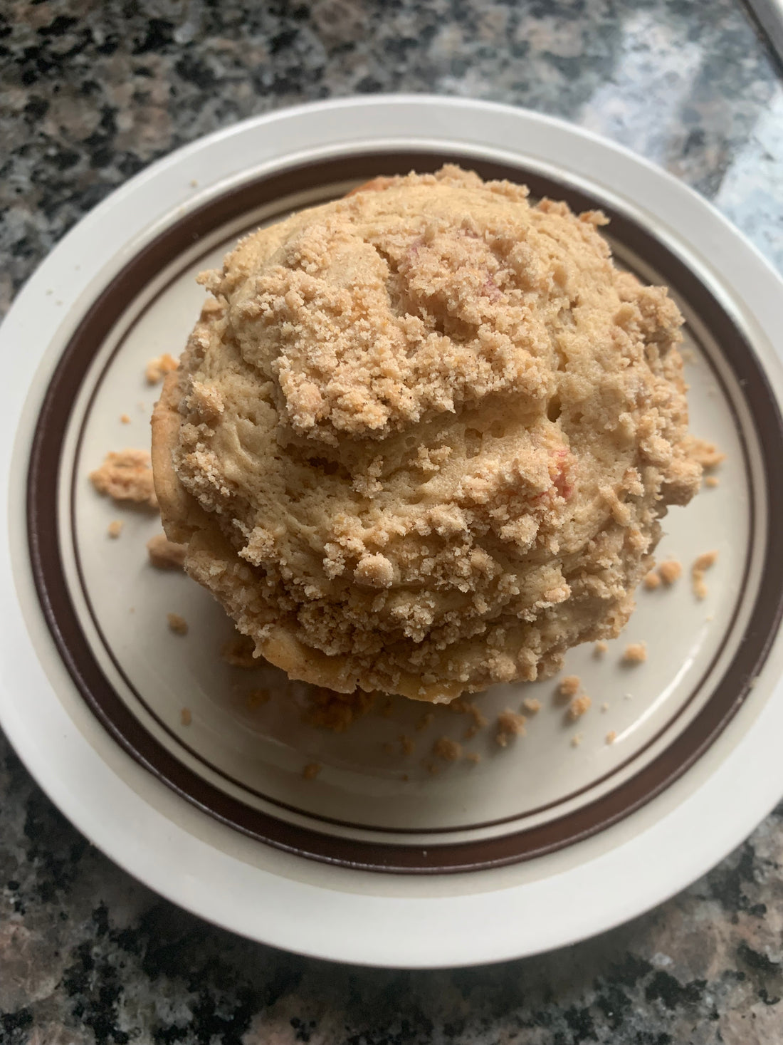 Maple Rhubarb Streusel Muffins