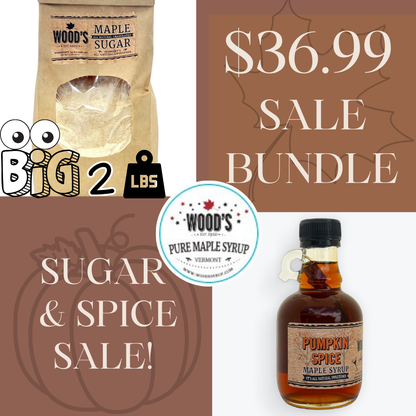 Wood's Maple Sugar & Pumpkin Spice Maple Syrup Bundle